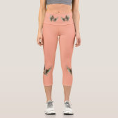 Leggings Capri Lionfish - Conception abstraite - Découpe d'une ph (Recto)