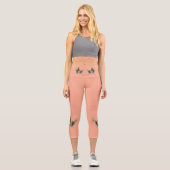 Leggings Capri Lionfish - Conception abstraite - Découpe d'une ph (Recto)