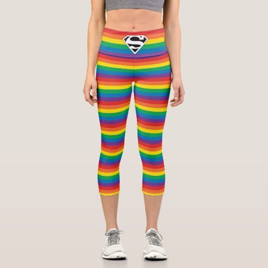 Leggings Capri Logo Rainbow Superman (Recto)