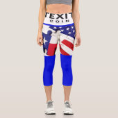 Leggings Capri Logo TexitCoin Puzzle Pièces Yoga (Recto)