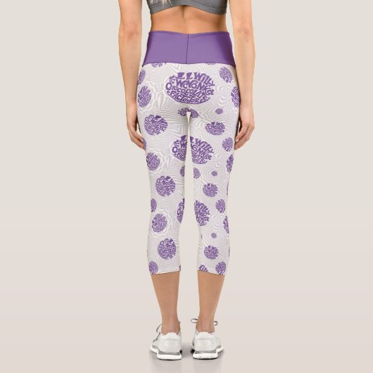 Leggings Capri Logo Willy Wonka Psychedelic Graphisme (Verso)