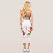 Leggings Capri Lorikeet arc-en-ciel Abstrait (Verso)