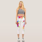 Leggings Capri Lorikeet arc-en-ciel Abstrait (Recto)