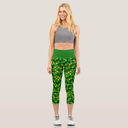 Leggings Capri Lucky Clover Green (Recto)