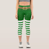 Leggings Capri Lucky Green Parties scintillant Leprechaun St. Pat (Recto)