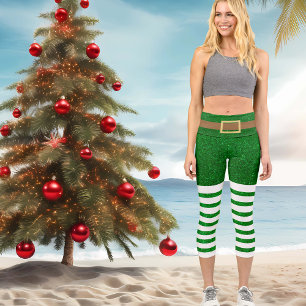 Leggings Capri Lucky Green Parties scintillant Leprechaun St. Pat