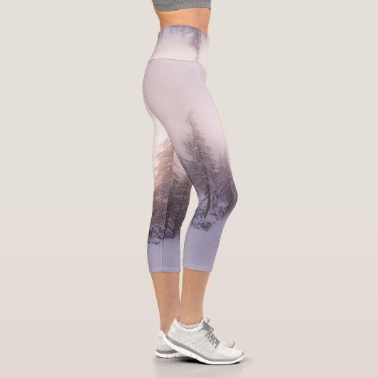 Leggings Capri Lumière du soleil et forêt d'épinettes (Droite)
