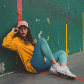 Leggings Capri Lumière moderne Turquoise et bleu océanique