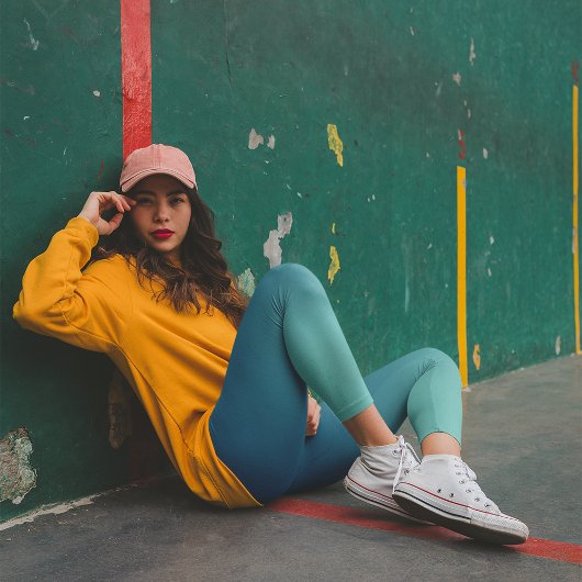 Leggings Capri Lumière moderne Turquoise et bleu océanique