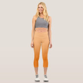 Leggings Capri Lumière Monotone moderne à orange foncé (Recto)
