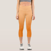 Leggings Capri Lumière Monotone moderne à orange foncé (Recto)
