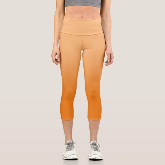 Leggings Capri Lumière Monotone moderne à orange foncé (Recto)