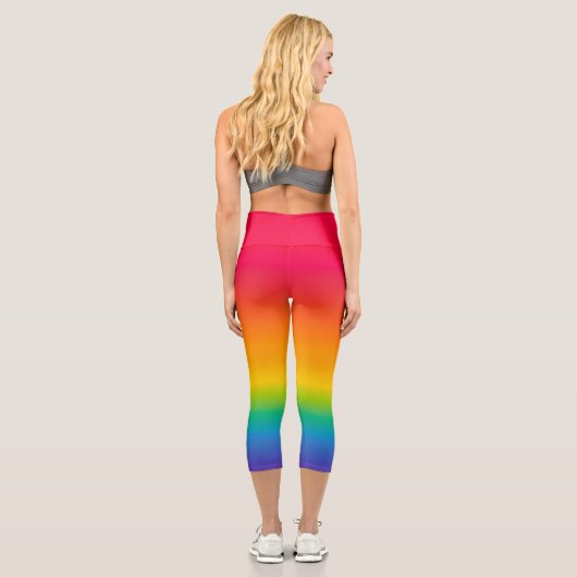 Leggings Capri Lumière Prisme - Spectrum Arc-en-ciel vibrant (Verso)