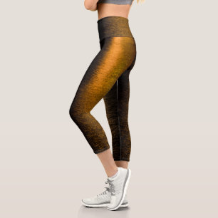 Leggings Capri Lumières Abstraites mer brillant bronzé réflexion
