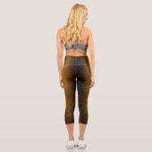 Leggings Capri Lumières Abstraites mer brillant bronzé réflexion (Verso)