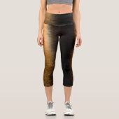 Leggings Capri Lumières Abstraites mer brillant bronzé réflexion (Recto)