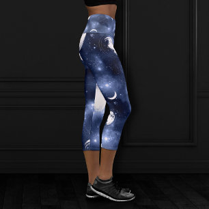 Leggings Capri Luminosité de la lune   Phases de la lune dans les