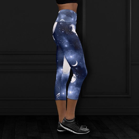 Leggings Capri Luminosité de la lune | Phases de la lune dans les