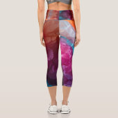Leggings Capri Luminous Abstract Tissue Paper Layers (Verso)