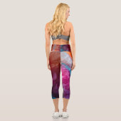 Leggings Capri Luminous Abstract Tissue Paper Layers (Verso)