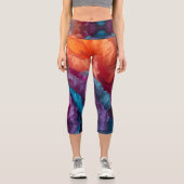 Leggings Capri Luminous Abstract Tissue Paper Layers (Recto)