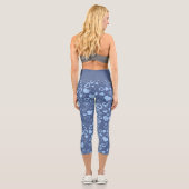 Leggings Capri Luxe Moderne Élégant Amour Bleu Coeur (Verso)