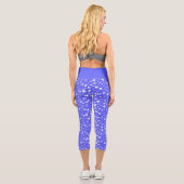 Leggings Capri Luxe Moderne Élégant Amour Bleu Coeur (Verso)