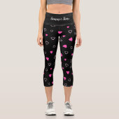 Leggings Capri Luxe Moderne Élégant Coeur d'Amour (Recto)