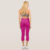Leggings Capri Luxe Moderne Élégant Coeur Rose (Verso)