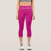 Leggings Capri Luxe Moderne Élégant Coeur Rose (Recto)