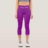 Leggings Capri Luxe Moderne Elégante Parties scintillant Purple H (Recto)
