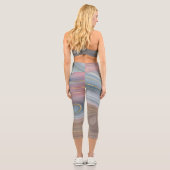 Leggings Capri Luxe Strata | Assiette rose Taupe bleu ardoise (Verso)