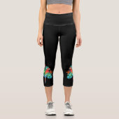 Leggings Capri Macaw Parrot Haut-ceinture (Recto)