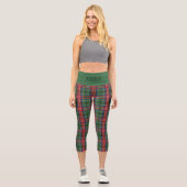 Leggings Capri MacCulloch Scottish Plaid Red Green Personnaliser (Recto)