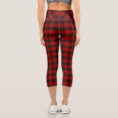 Leggings Capri MacQueen Tartan rouge et noir plaid (Verso)