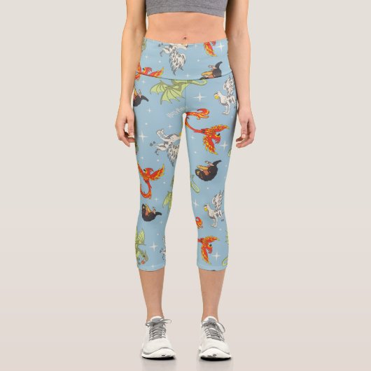 Leggings Capri Magical Creatures Vintage Pattern (Recto)