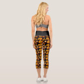 Leggings Capri Magie du Citrouille éffrayant : Thème Halloween (Verso)