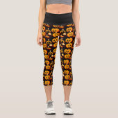 Leggings Capri Magie du Citrouille éffrayant : Thème Halloween (Recto)