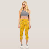 Leggings Capri Magnifique Ambre atomique Vortex Motif Yoga (Recto)