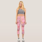 Leggings Capri Magnifique rose Vortex Motif Yoga (Recto)