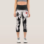 Leggings Capri Maison hantée Halloween (Recto)