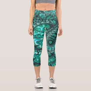 Leggings Capri Malachite fractal5