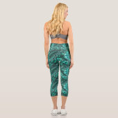 Leggings Capri Malachite fractal5 (Verso)