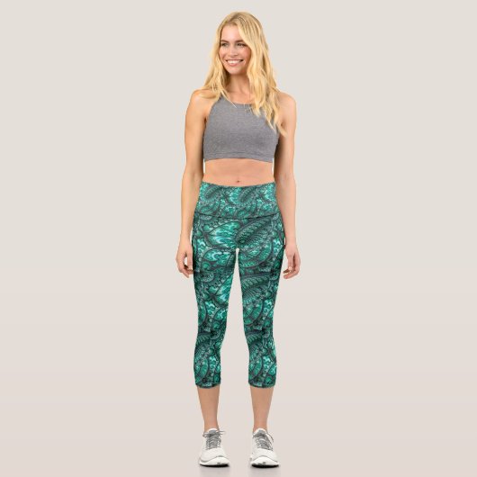 Leggings Capri Malachite fractal5 (Recto)