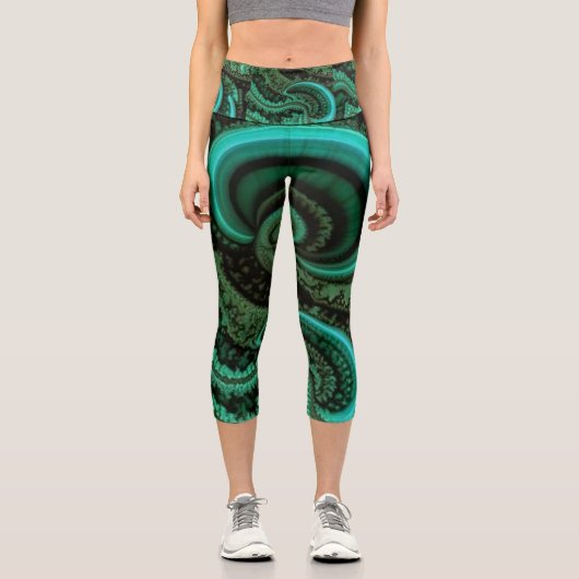 Leggings Capri Malachite fractale1 (Recto)
