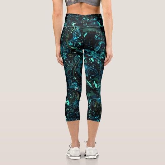 Leggings Capri Mandala Abstrait 3 (Verso)