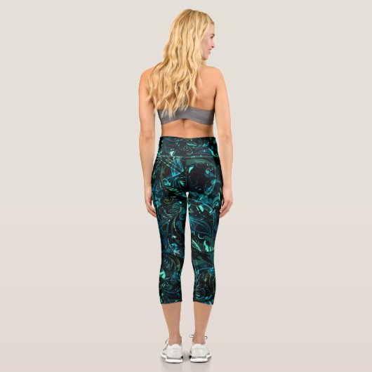 Leggings Capri Mandala Abstrait 3 (Verso)