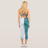 Leggings Capri Mandala bleu clair (Verso)