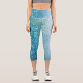 Leggings Capri Mandala bleu clair (Recto)