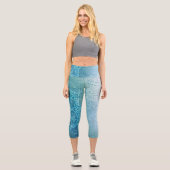 Leggings Capri Mandala bleu clair (Recto)